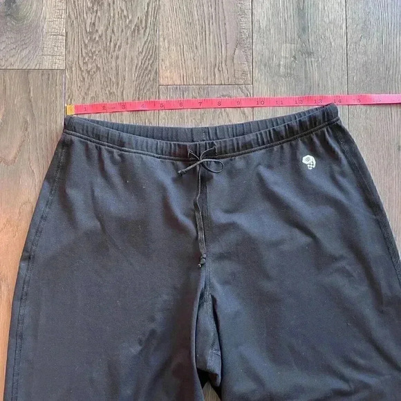 Mountain Hardware Wide Leg Crop Size S Lounge Drawstring Pull On Pants Black - Picture 4 of 8